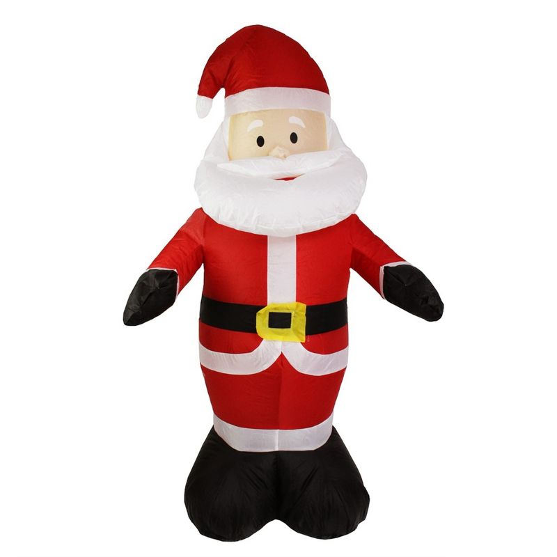 Northlight 48" Red and White Inflatable Santa Claus LED Lighted Christmas Outdoor Decor, 3 of 5