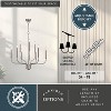 VAXCEL Harris 9 Light Candelabra Satin Nickel Candle Chandelier - 4 of 4