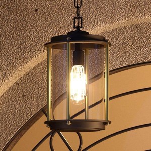 Urban Ambiance Luxury Vintage Outdoor Pendant,  15-7/8"H x 9-3/4"W,  Architectural Bronze, UHP1092 - 1 of 4