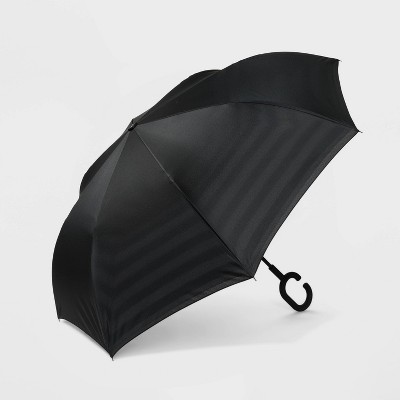 ShedRain Women's Striped Stick Umbrella - Black