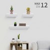SEVOBAL Decorative Bookshelf Floating Shelves Wall Mounted Wood Shelves Hanging Shelf Decor Storage Book Shelf, Black, 17.72"*4.92"*1.97" - 3 of 4