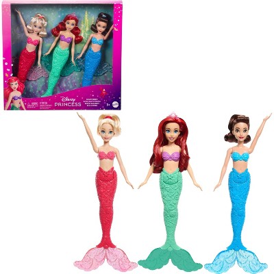 Disney Princess Ariel & Sisters Mermaid 12.7" Fashion Doll 3pk with Glitter Fins Inspired by Disney Movie