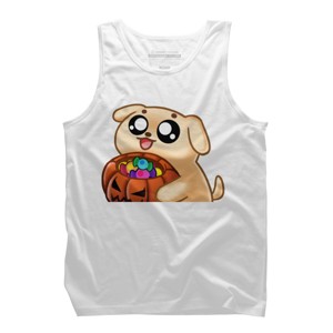 Men's Design By Humans Halloween Candy Pup By Puppers Tank Top - 1 of 3
