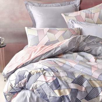 Sussexhome Modeline Collection High Quality Cotton Set, 1 Duvet Cover, 1 Fitted Sheet and 2 Pillowcases