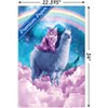 Trends International James Booker - Rainbow Llama Cat Clouds Unframed Wall Poster Prints - 3 of 4