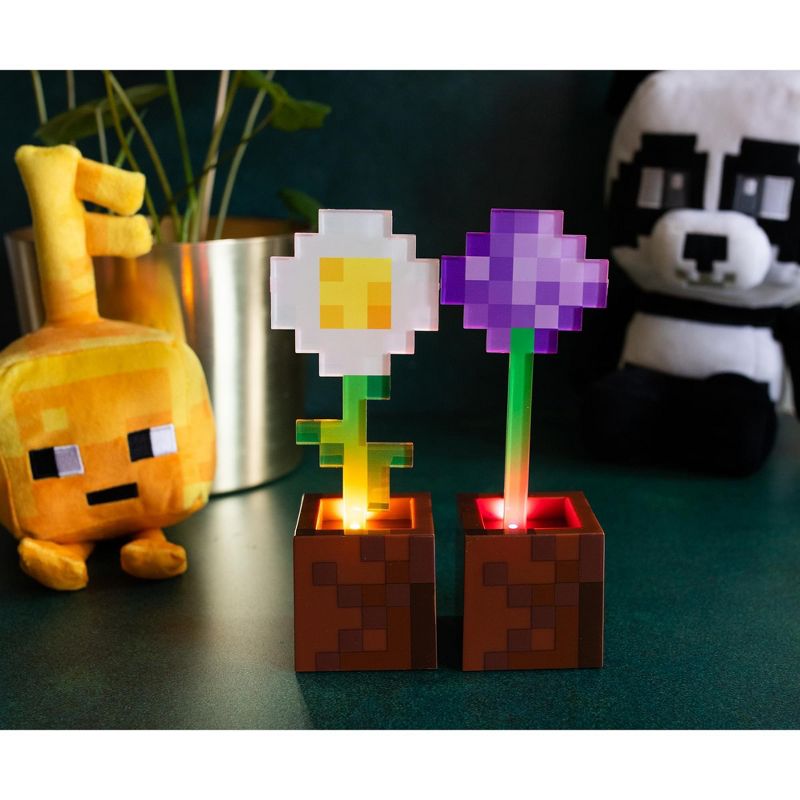 Ukonic Minecraft Daisy and Allium Flower Pot Mood Lights | Set of 2, 6 of 8