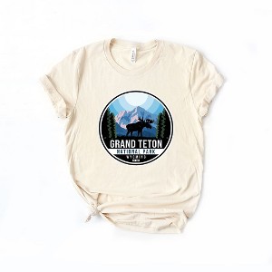 Simply Sage Market Women's Grand Teton National Park Badge Short Sleeve Graphic Tee - 1 of 3