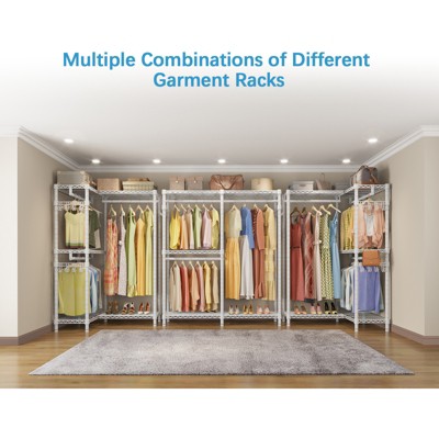 White Heavy Duty Freestanding Wire Closet Organizer