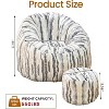 Hooseng Bean Bag Chair with Ottoman, Floral Shaped Bean Bag Sofa with Dutch Velvet Cover & Memory Foam Filler for Adults, Bedroom, Living Room, Dorm - 2 of 4