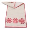 Holiday Table Runner 0.25 in Polyester Cream Red Embroidered Snowflake 72 x 14 By Melrose - 2 of 3
