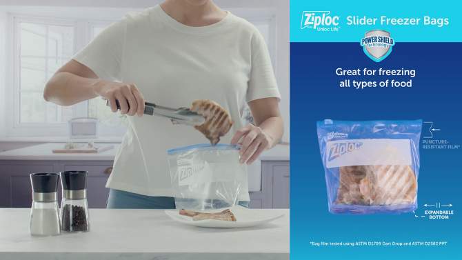 Ziploc Slider Freezer Gallon Bags with Power Shield Technology - 24ct, 2 of 10, play video