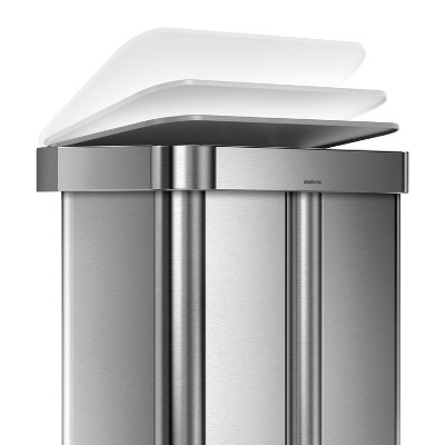 Fingerprint Resistant Stainless Steel Dual Compartment Pedal Trash Can