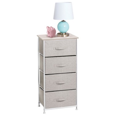 Mdesign Tall Dresser Storage Tower Stand With 4 Fabric Drawers : Target