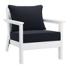 WestinTrends Avalon Outdoor Modern HDPE Patio Club Chairs with Deep Seat Cushions (Set of 2) - 4 of 4