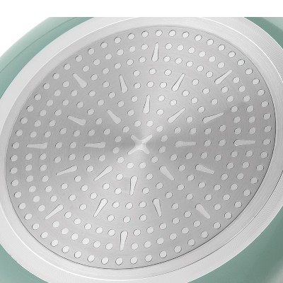 Green Aluminum Non-stick Casserole with Glass Lid