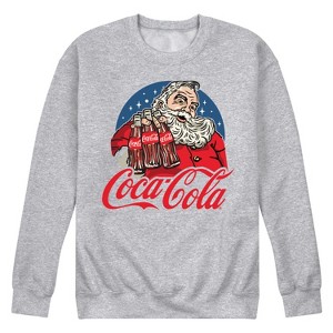 Men's - Coca Cola - Santa Coke Bottles Graphic Fleece Sweatshirt - 1 of 4