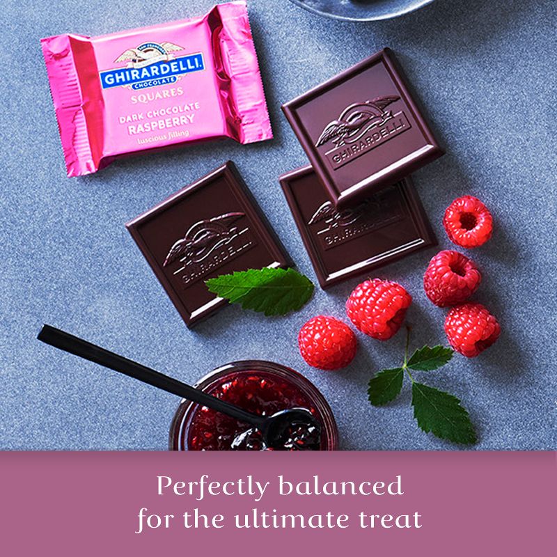 Ghirardelli Dark Chocolate &#38; Raspberry Filling Candy Squares - 6.38oz, 4 of 12