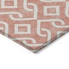 Salmon And Ivory Geometric Washable Indoor Outdoor Area Rug - 4 of 4