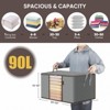3-Pack/6-Pack Foldable Clothes Storage Bags with Reinforced Handle & Sturdy Zipper,Gray-HOMLUX - 4 of 4