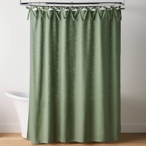 Ribbon Tie Shower Curtain - Hearth & Hand™ with Magnolia - 1 of 3
