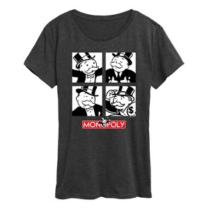Women's - Monopoly - Mr Monopoly Grid Short Sleeve Graphic T-Shirt - 1 of 4
