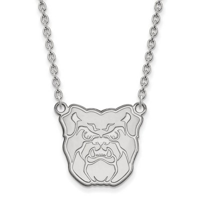 Black Bow Jewelry 10k White Gold Butler Bulldogs NCAA Necklace 18 Inch