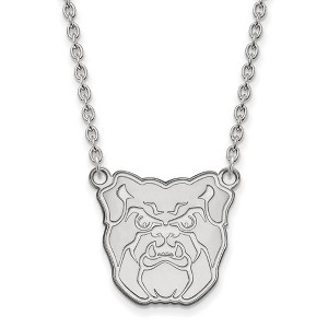 Black Bow Jewelry 10k White Gold Butler Bulldogs NCAA Necklace 18 Inch - 1 of 4