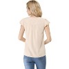INSPIRE CHIC Women's Work Business Casual Plain Cap Sleeve Blouse - 3 of 4
