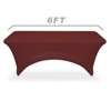 Lann's Linens Fitted Tablecloths for Rectangular Tables - Wedding, Banquet, Trade Show Polyester Cloth Fabric Cover - 2 of 3