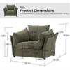 Aukfa Chenille Oversized Armchair, Single Sofa Chair, Modern Armchair Single Sofa Lounge Chair, 23.6" Seat Depth Comfortable Seating for Living Room - 3 of 4