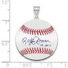 Black Bow Jewelry Sterling Silver Roberto Alomar Signature MD Enamel Baseball Pendant - 4 of 4