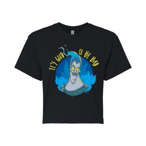 Women's - Disney Villains - Its Good To Be Bad Hades Cropped Graphic T-Shirt - 1 of 4