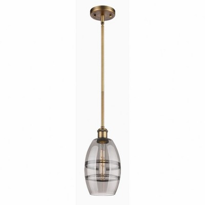 Vaz - 1 Light Stem Hung Mini Pendant In Industrial Style-8.13 Inches Tall and 5.88 Inches Wide