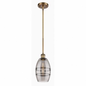 Vaz - 1 Light Stem Hung Mini Pendant In Industrial Style-8.13 Inches Tall and 5.88 Inches Wide - 1 of 1