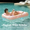 Sloosh Pool Tanning Adult Pool Float Bed with Pillow, Inflatable Suntan Tub Floatie Raft Tanning Pool for Adult - Pink Doodle - 4 of 4