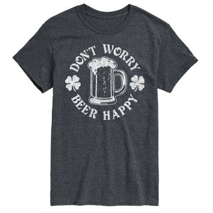 Men's - Instant Message - Don't Worry Beer Happy Short Sleeve Graphic T-Shirt - 1 of 4
