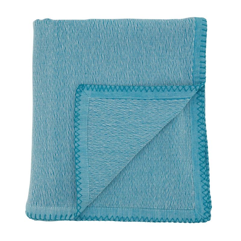 50"x60" Whipstitch Cotton Throw Blanket - Saro Lifestyle, 3 of 6