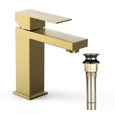 Single Handle Bathroom Faucets for 1 or 3 Hole,Bathroom Faucet Brushed Nickel Modern Waterfall Bathroom Sink Faucet