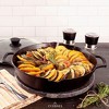 Cast Iron Skillet with Glass Lid - 12"-Inch Dual Handle Frying Pan + Pan Scraper + Silicone Handle Holder Covers - Preseasoned Oven Safe. - 2 of 4