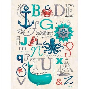 Oopsy Daisy's Nautical ABCs Canvas Wall Art - Size 18x24 - 1 of 1