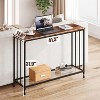 Narrow Console Table with Engineered Wood Shelf and Metal Frame, Small Entryway Sofa Table for Living Room, Foyer, Bedroom, Behind Couch - 4 of 4