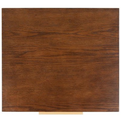 Pierre Sleek Gold Metal and Walnut One Drawer Nightstand