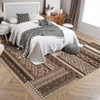 Washable Rug for Living Room Modern Bedroom Rug Geometrci Patchwork Rug Large Rug Non Slip Throw Rugs Stain Resistant Carpet - 2 of 4