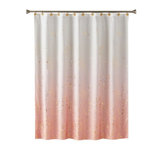 Pink and shop gold shower curtain