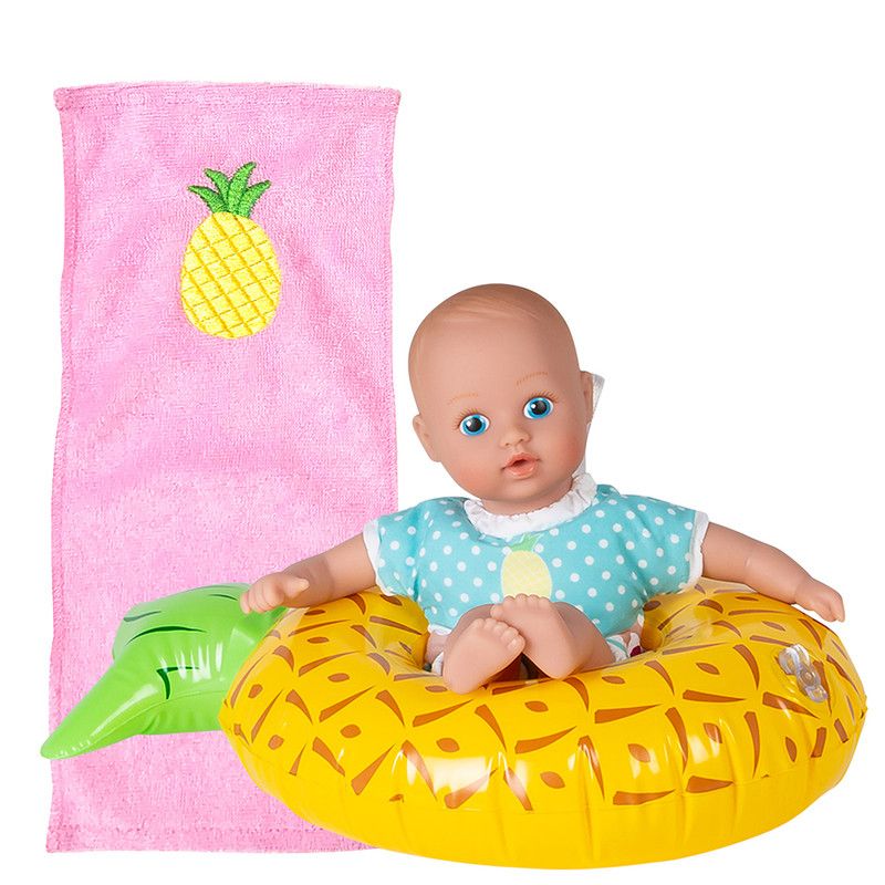 Adora Water Baby Doll, SplashTime Baby Tot Sweet Pineapple 8.5 inch Doll for Bathtub/Shower/Swimming Pool Time Play, 1 of 7