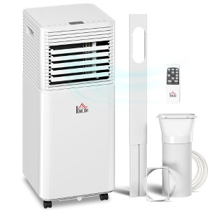 HOMCOM Mobile Portable Air Conditioner for Cooling, Dehumidifier, and Ventilating with Remote Control, for Home Office - 1 of 4