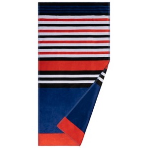 Premium Cotton Ultra-Soft and Durable Beach Towel by Blue Nile Mills - 1 of 4