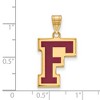 Black Bow Jewelry 14k Yellow Gold Plated Sterling Silver Fordham Rams NCAA Large Pendant - 2 of 3