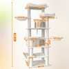BABYYER Multi-Level Cat Tree, 68" Plush Cat Condo with Cat Cave, Hammocks and Removable Cushion, Durable Pet House Furniture for Indoor Cats - 4 of 4