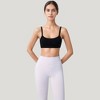 Anna-Kaci Active Women's Square Neck Sports Bra with Wide Fixed Straps and Smooth Seamless Design - 2 of 4